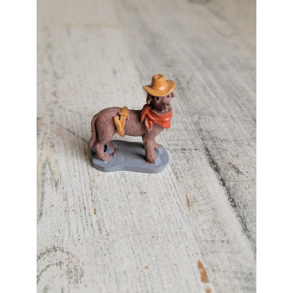 Vintage Halloween dash hound dog cowboy outfit Village accessories pet